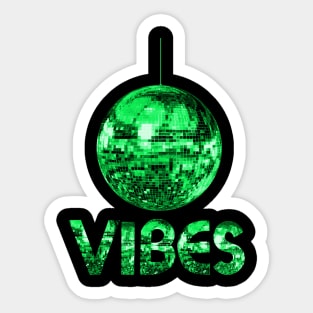 1970s Green Discoball Vibes Sticker